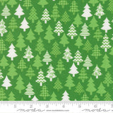 Snow Time fabric - Evergreen Trees print
