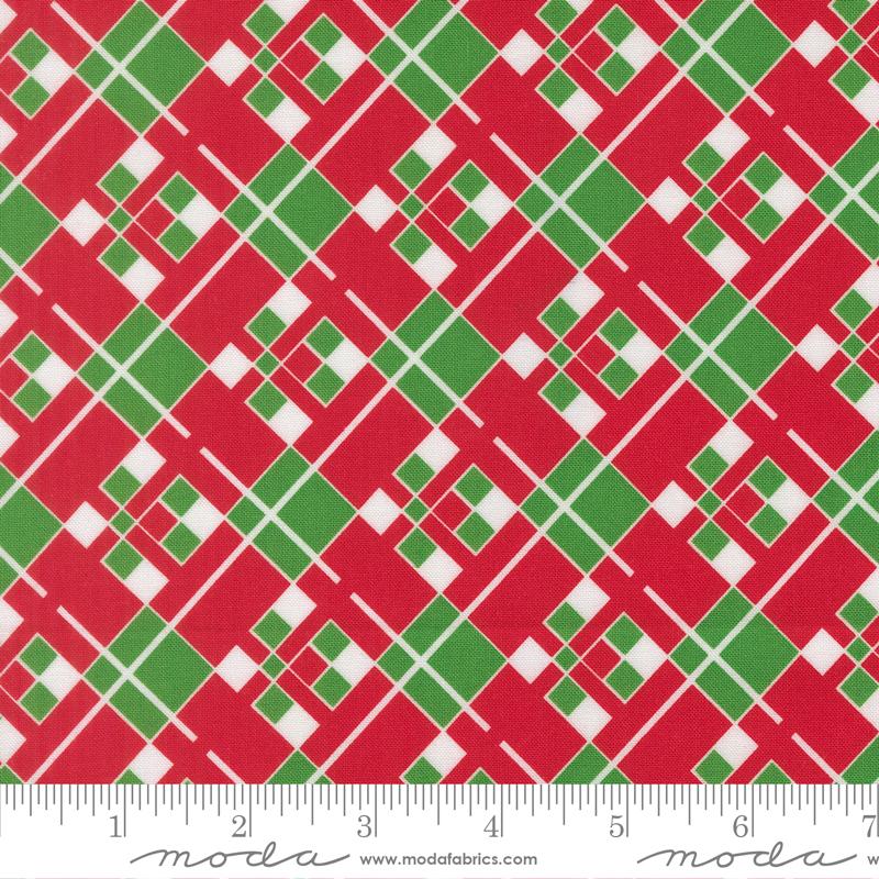 Snow Time Poinsettia Red Plaid 805223