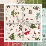 Snowtop Mountain Aqua Christmas Toss Flannel 6F139