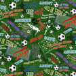 Soccer Words On Grass Green 5599