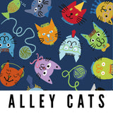 Splash Laminate Cotton Fabric 1 Yard Cut - Alley Cats