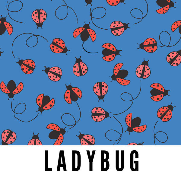 Splash Laminate Cotton Fabric 1 Yard Cut - Lady Bug