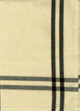 Tea Towel Black/Cream w/Gold Stripe