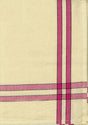 Tea Towel Pink/Cream w/Black Stripe