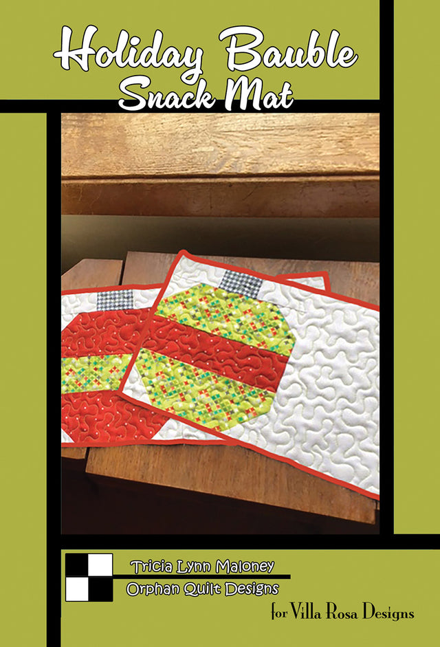 Villa Rosa Designs Holiday Bauble Snack Mat Pattern