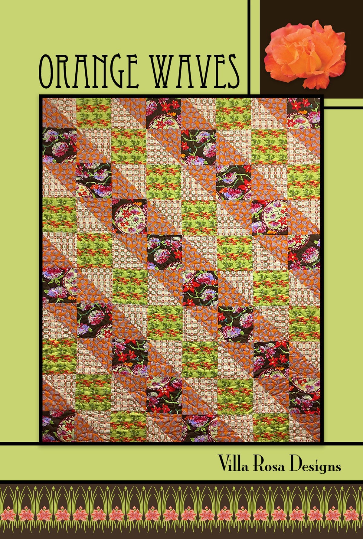 Villa Rosa Designs Orange Waves Quilt Pattern