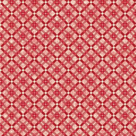Winter Haven fabric - Winter Tartan Red print