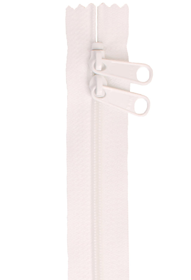 Handbag Zipper 30in White 1