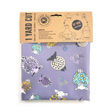 Splash Laminate Cotton Fabric 1 Yard Cut - Plum Sheep