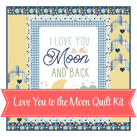 Love You to the Moon Blue Panel Quilt Kit