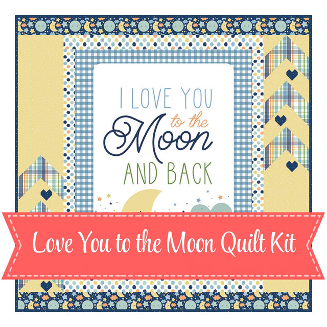 Love You to the Moon Blue Panel Quilt Kit