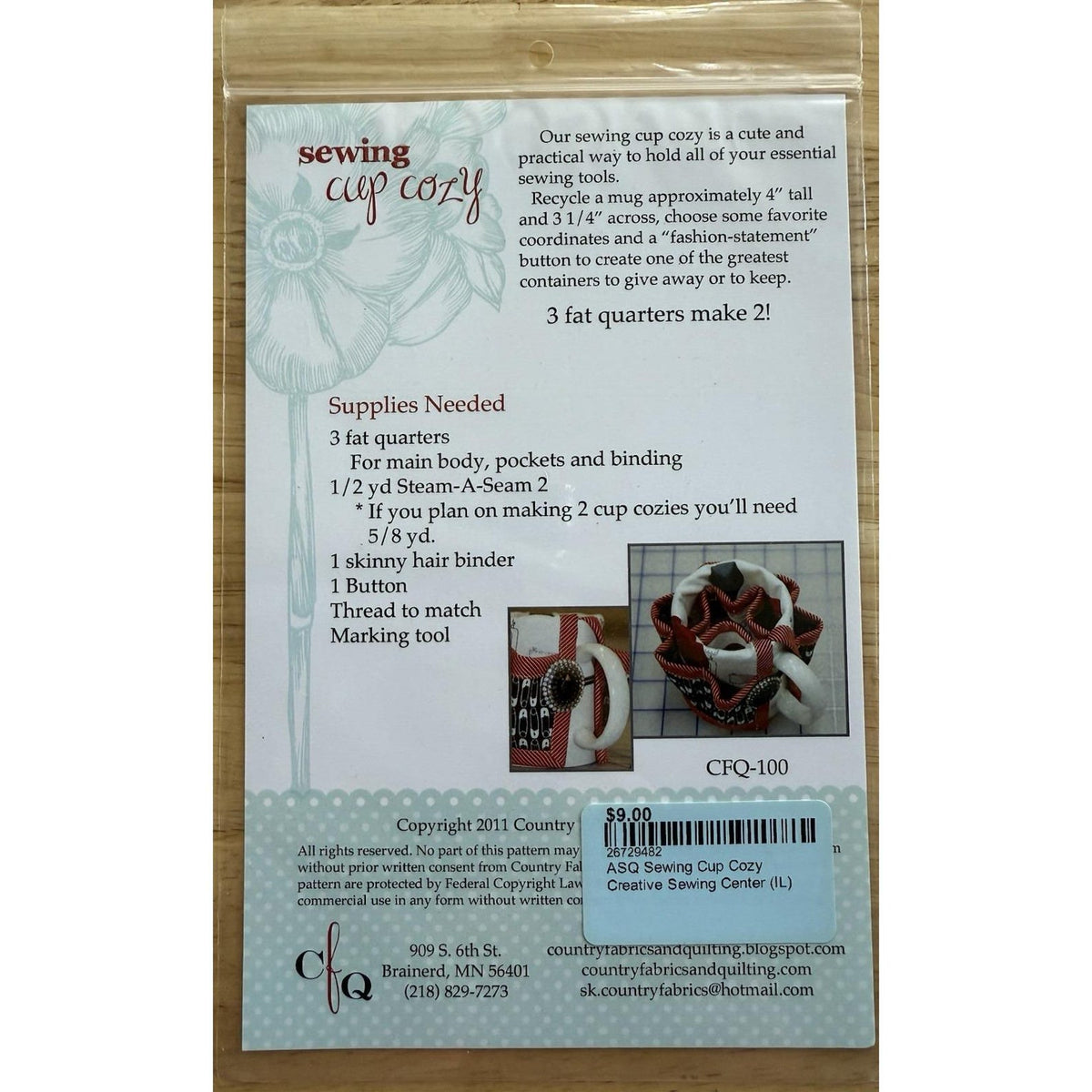 Sewing Cup Cozy Pattern